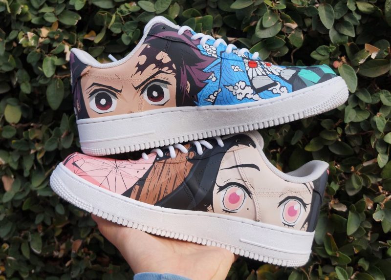 Demon Slayer - Nezuko x Tanjiro Air Force 1 Custom - Image 3