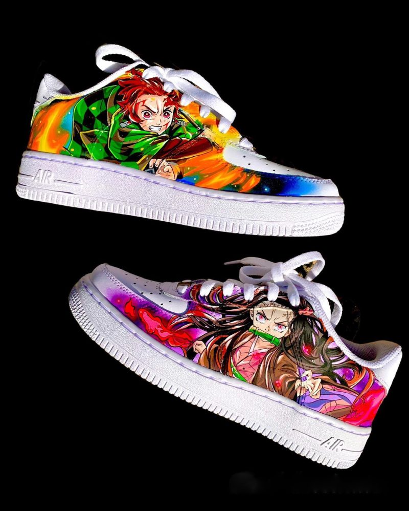 Demon Slayer - Nezuko x Tanjiro Limited Edition Air Force 1 Custom - Image 2