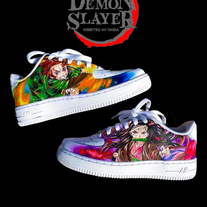 Demon Slayer - Nezuko x Tanjiro Limited Edition Air Force 1 Custom