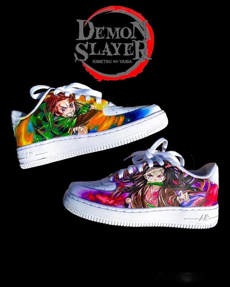 Demon Slayer - Nezuko x Tanjiro Limited Edition Air Force 1 Custom