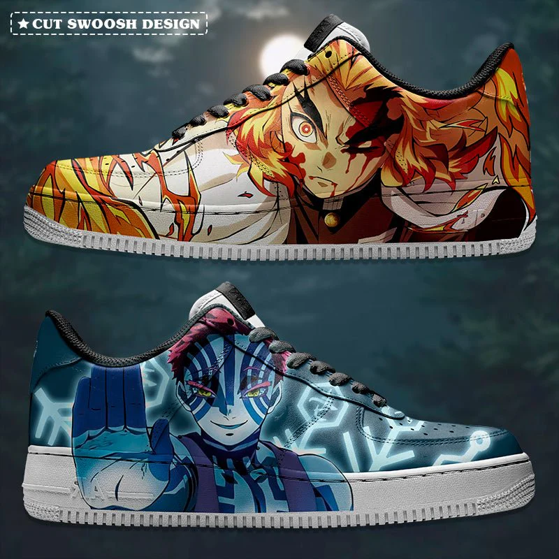 Demon Slayer - Rengoku & Akaza Air Force 1 Custom