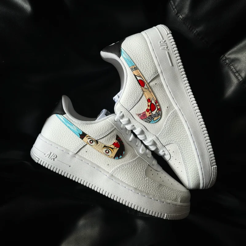 Demon Slayer - Tanjiro Kamado x Uzui Tengen Air Force 1 Custom - Image 4