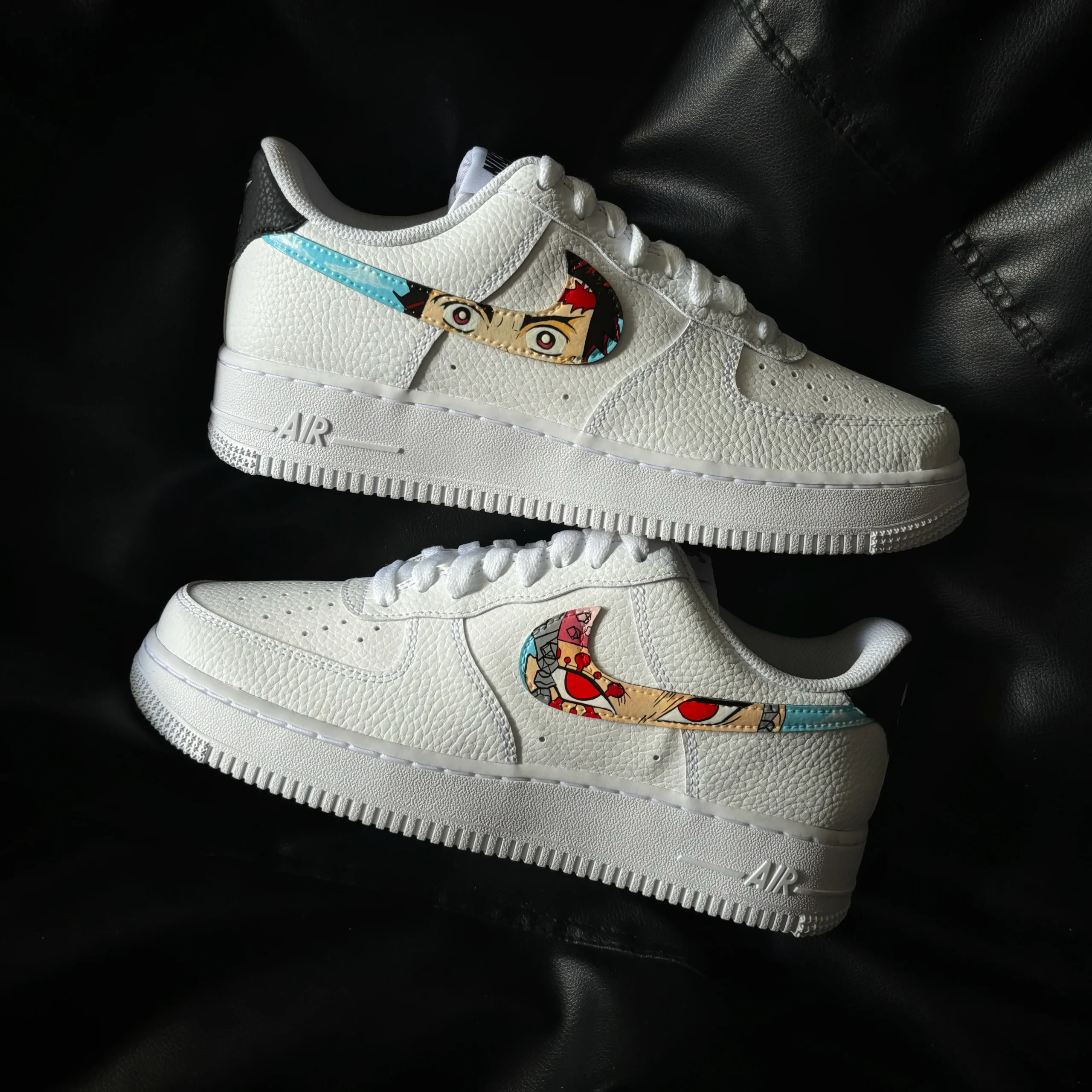 Demon Slayer - Tanjiro Kamado x Uzui Tengen Air Force 1 Custom