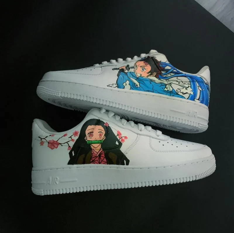 Demon Slayer - Tanjiro x Nezuko Air Force 1 Custom - Image 4