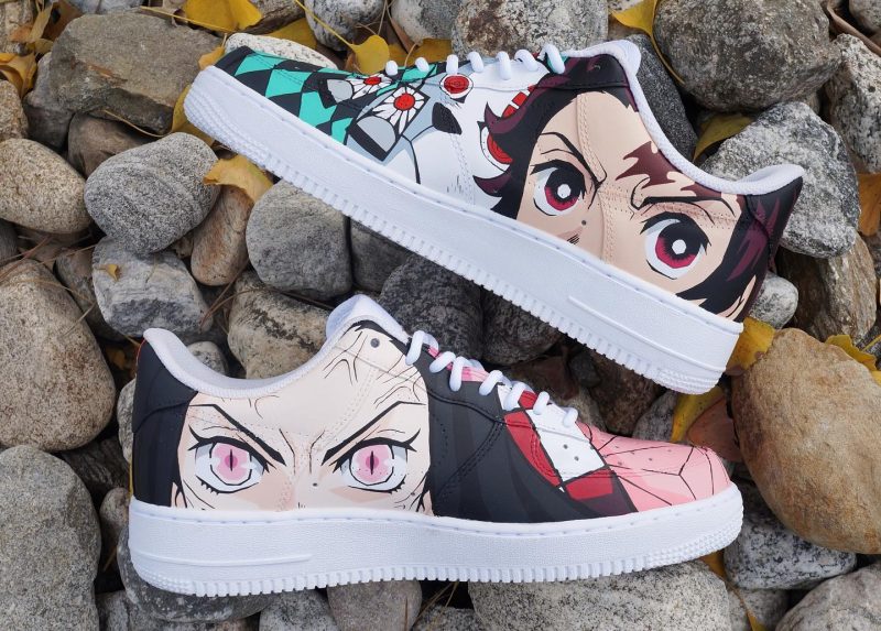 Demon Slayer - Tanjiro x Nezuko Limited Edition Air Force 1 Custom - Image 2