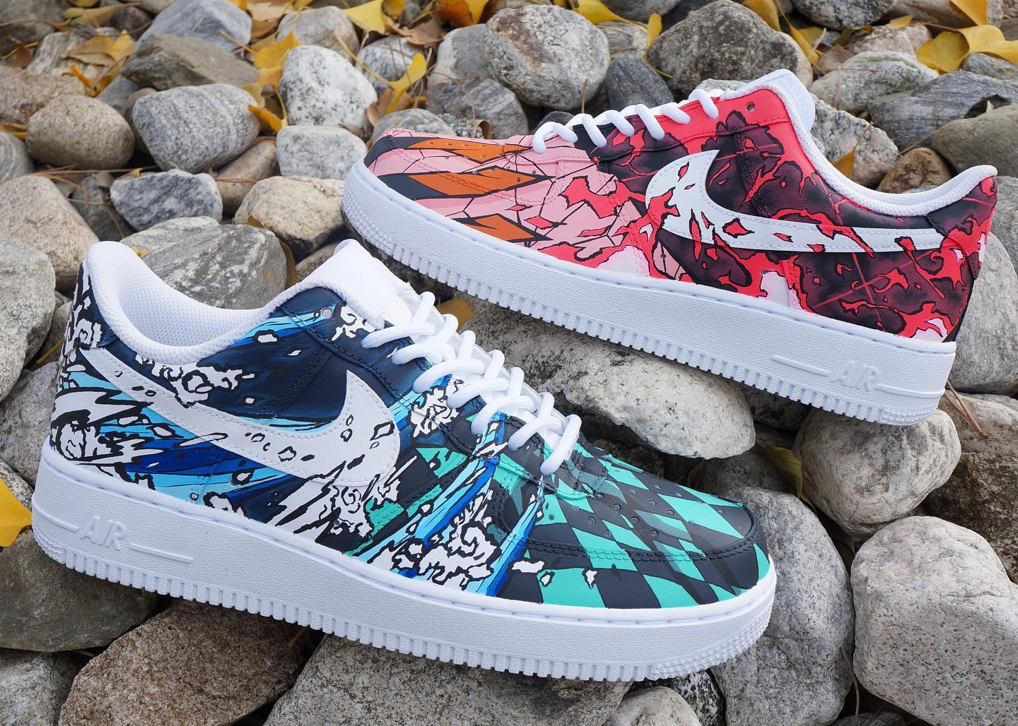 Demon Slayer - Tanjiro x Nezuko Limited Edition Air Force 1 Custom