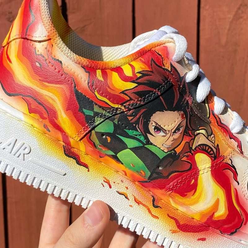 Demon Slayer - Tanjiro x Zenitsu Air Force 1 Custom - Image 3