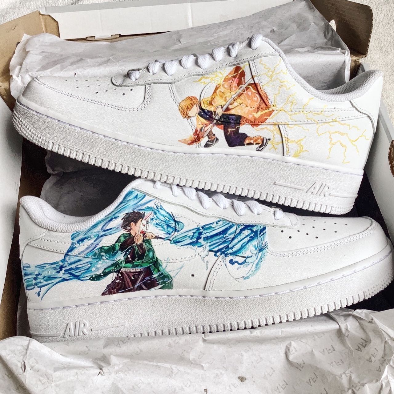Demon Slayer - Tanjiro x Zenitsu Air Force 1 Custom