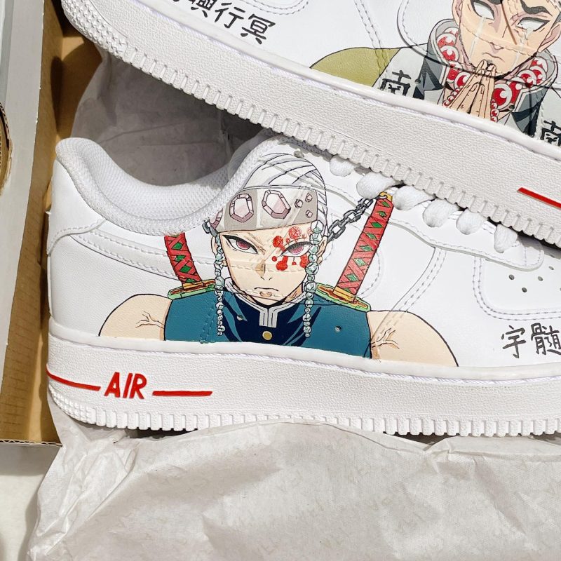 Demon Slayer - Uzui x Gyomei Air Force 1 Custom - Image 3