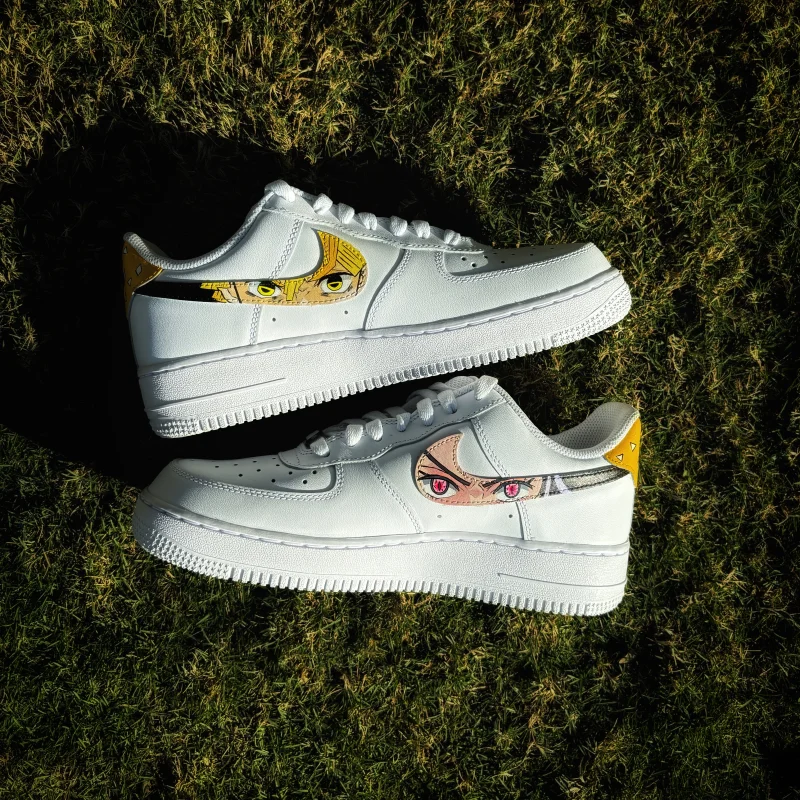 Demon Slayer - Zenitsu x Nezuko Anime Eyes Air Force 1 Custom