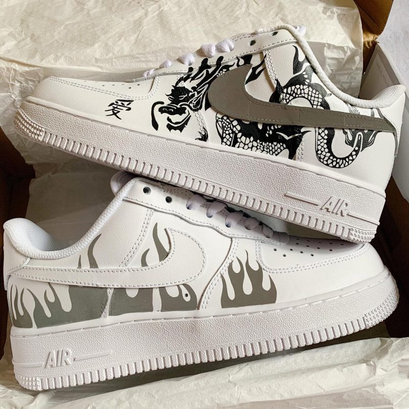 Dragon Reflective Air Force 1 Custom - Image 2