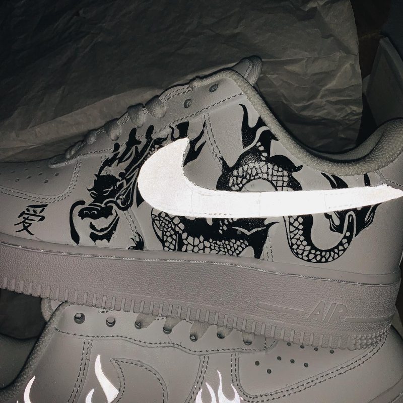 Dragon Reflective Air Force 1 Custom - Image 4