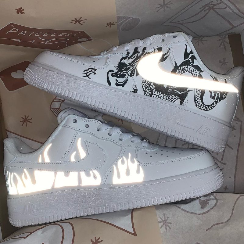 Dragon Reflective Air Force 1 Custom - Image 5