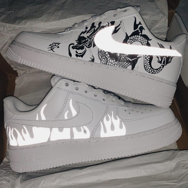 Dragon Reflective Air Force 1 Custom