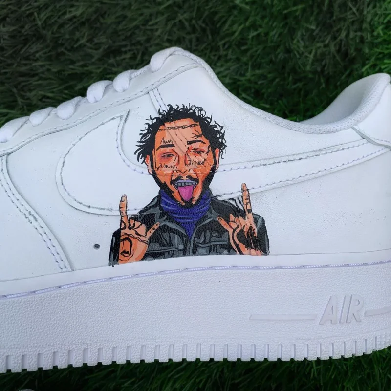 Drake x Post Malone Air Force 1 Custom - Image 2