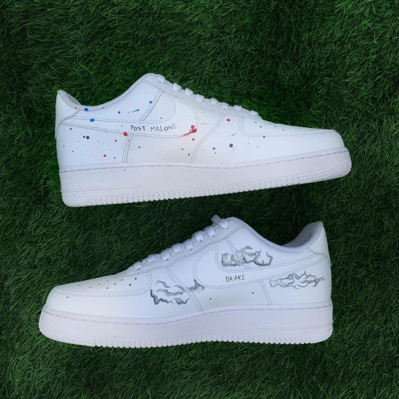 Drake x Post Malone Air Force 1 Custom - Image 4