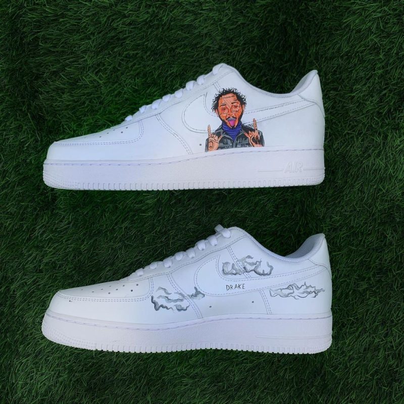 Drake x Post Malone Air Force 1 Custom - Image 5