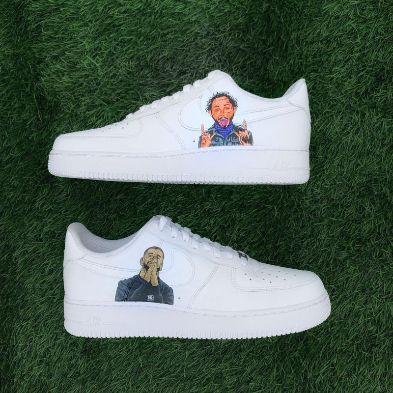 Drake x Post Malone Air Force 1 Custom