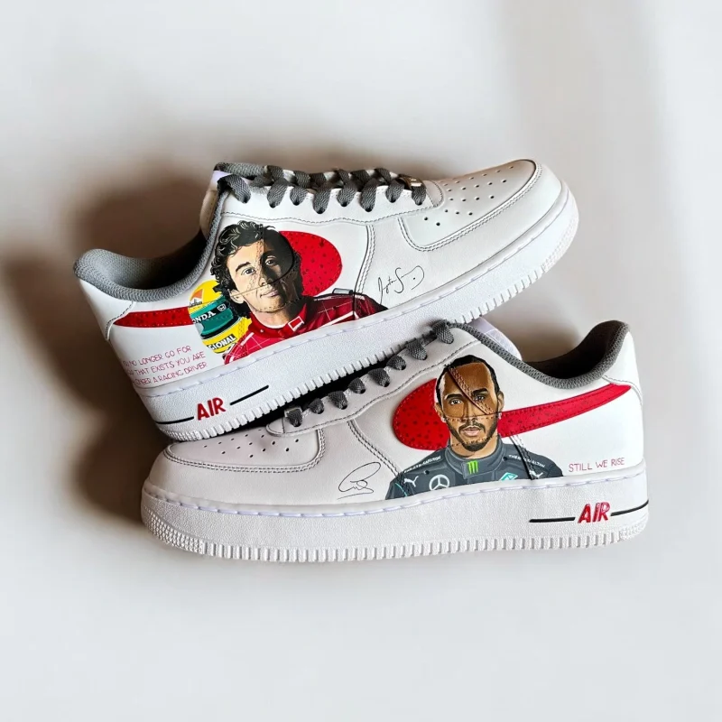 F1 Ayrton Senna X Lewis Hamilton Air Force 1 Custom