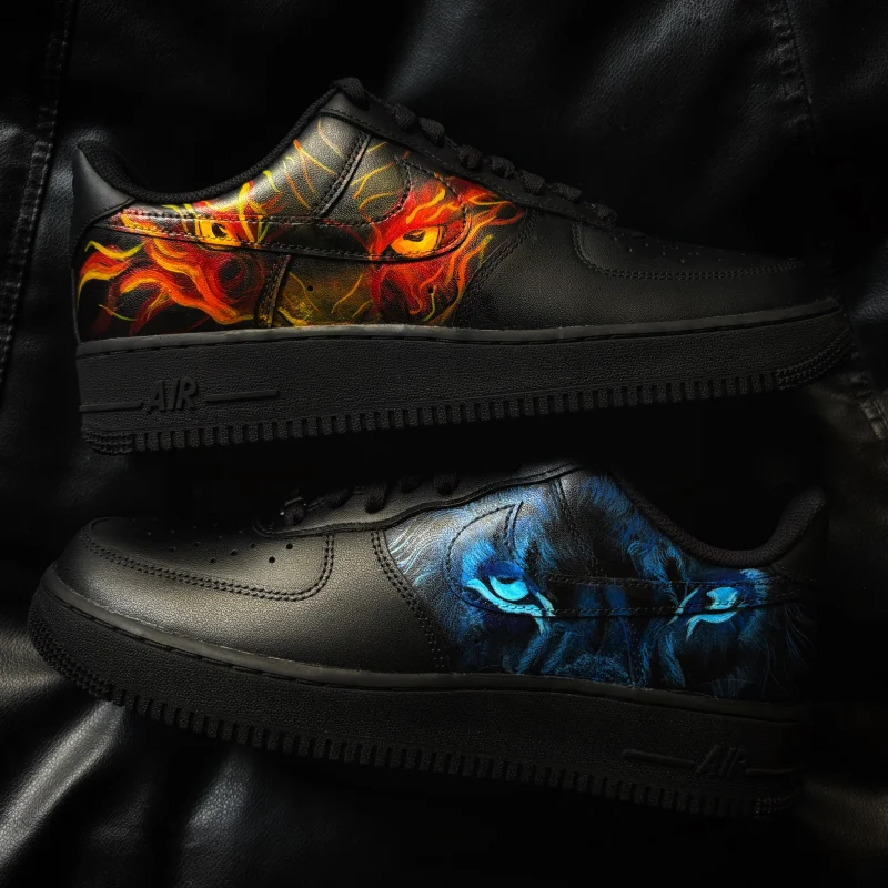 Fire and Ice Beasts Air Force 1 Custom