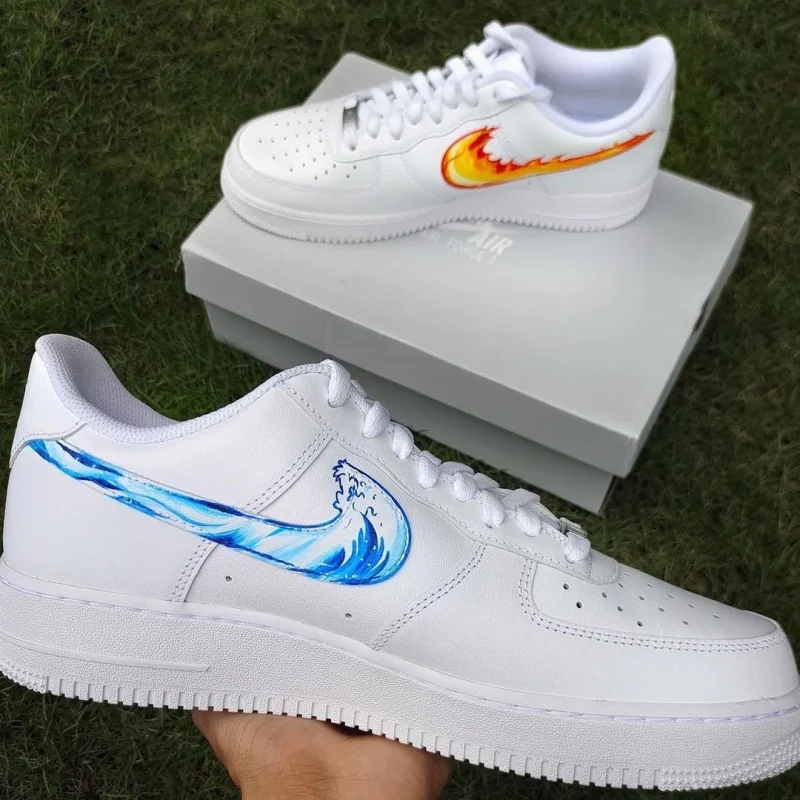 Fire and Water Air Force 1 Custom - Image 2