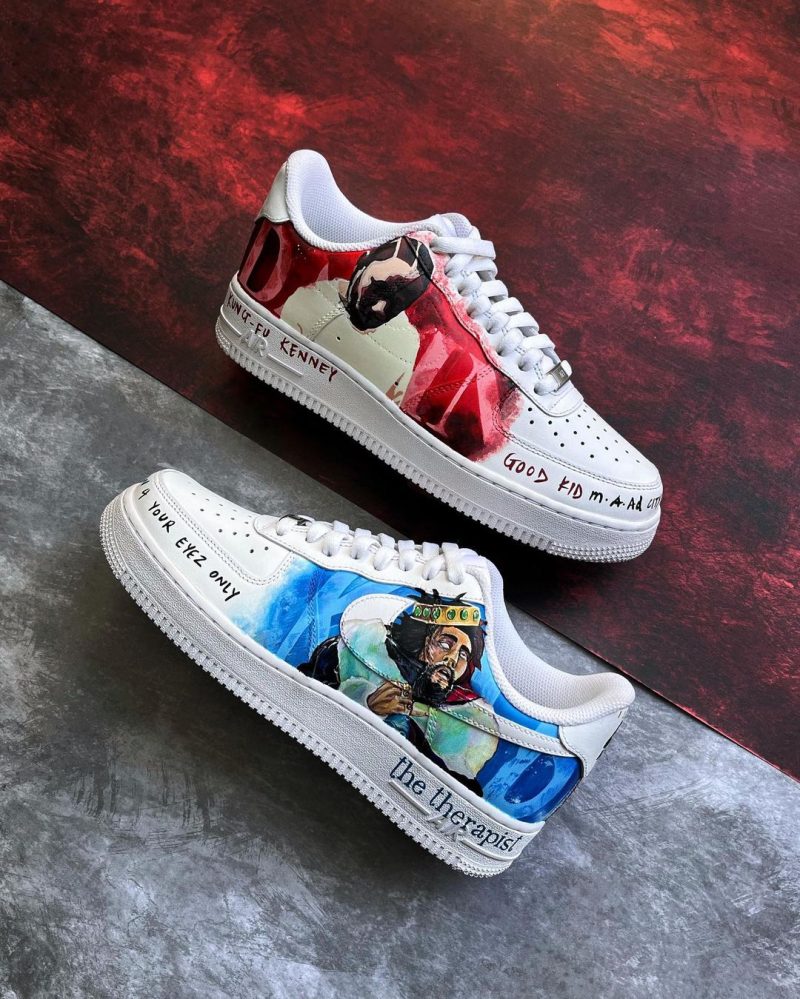 Kendrick x Jcole Air Force 1 Custom - Image 9
