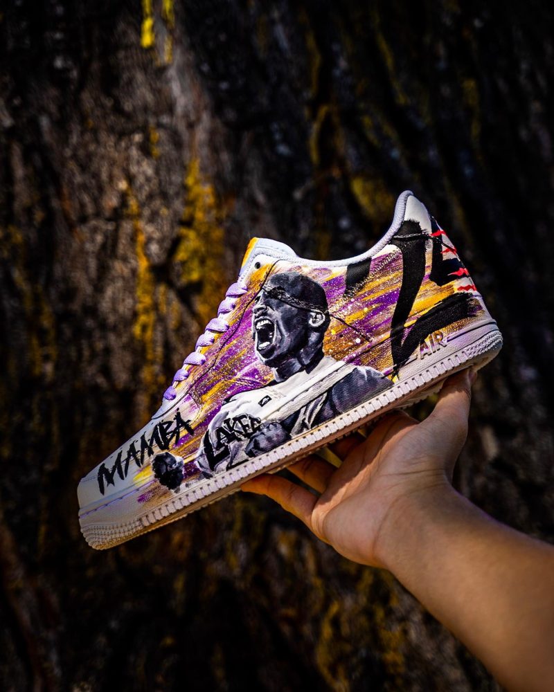 Kobe Bryant Black Mamba Air Force 1 Custom