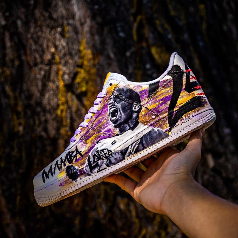 Kobe Bryant Black Mamba Air Force 1 Custom