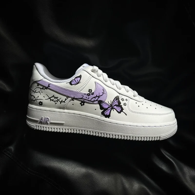 Lavender Dreamland Butterfly Air Force 1 Custom - Image 2