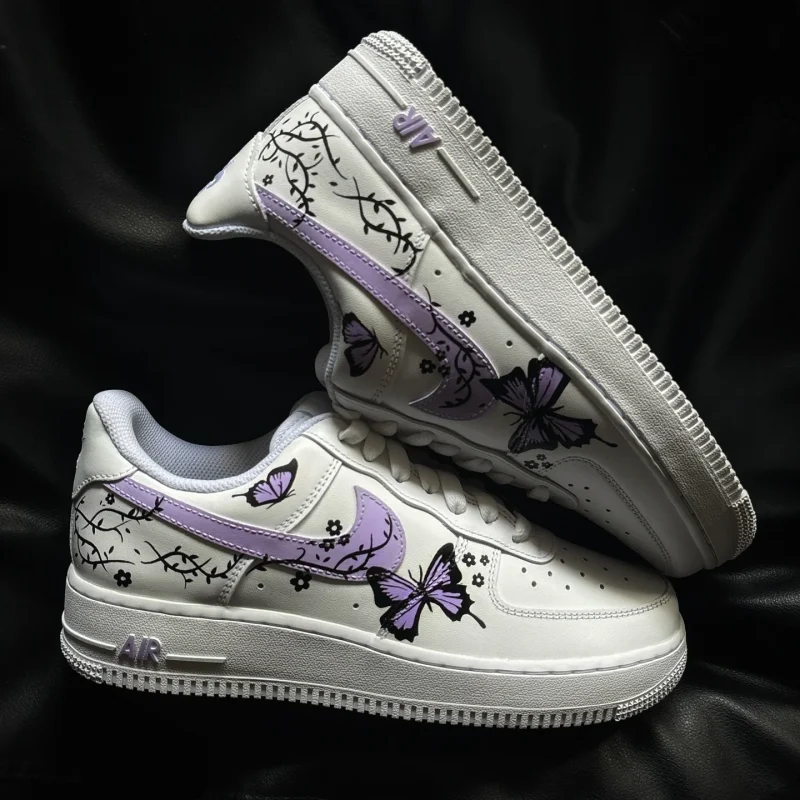 Lavender Dreamland Butterfly Air Force 1 Custom - Image 3