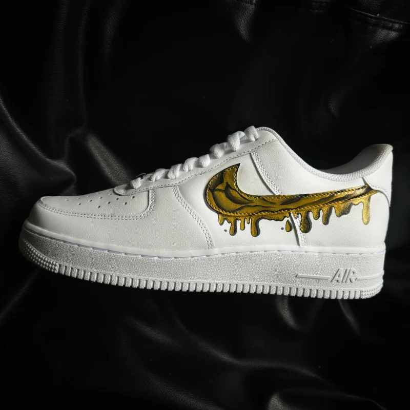Liquid Golden Drip Air Force 1 Custom - Image 2