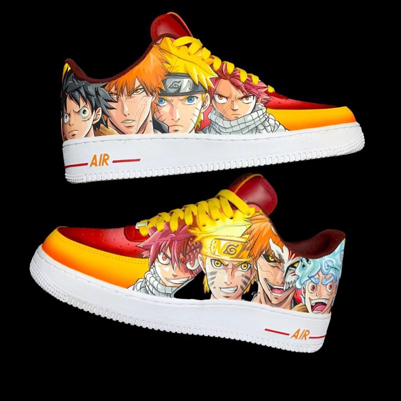 Luffy x Kurosaki x Naruto x Dragneel Air Force 1 Custom