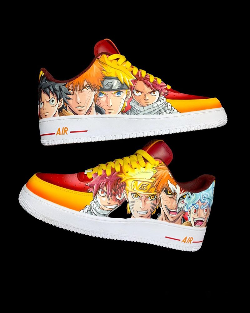 Luffy x Kurosaki x Naruto x Dragneel Air Force 1 Custom