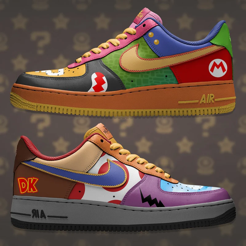 Mario Bros Collage Air Force 1 Custom