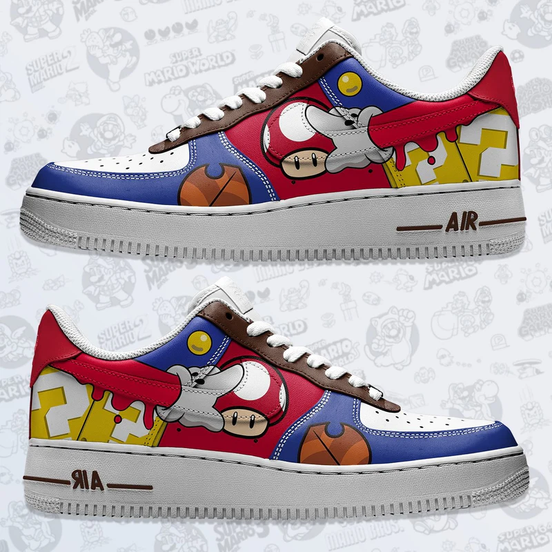 Mario Swoosh Air Force 1 Custom