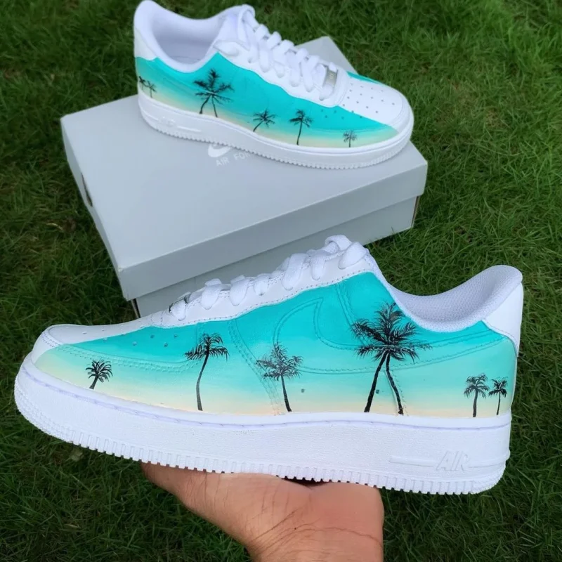 Miami Palm Tree Air Force 1 Custom - Image 2