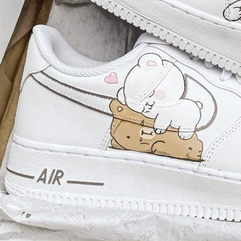 Milk & Mocha Air Force 1 Custom - Image 2