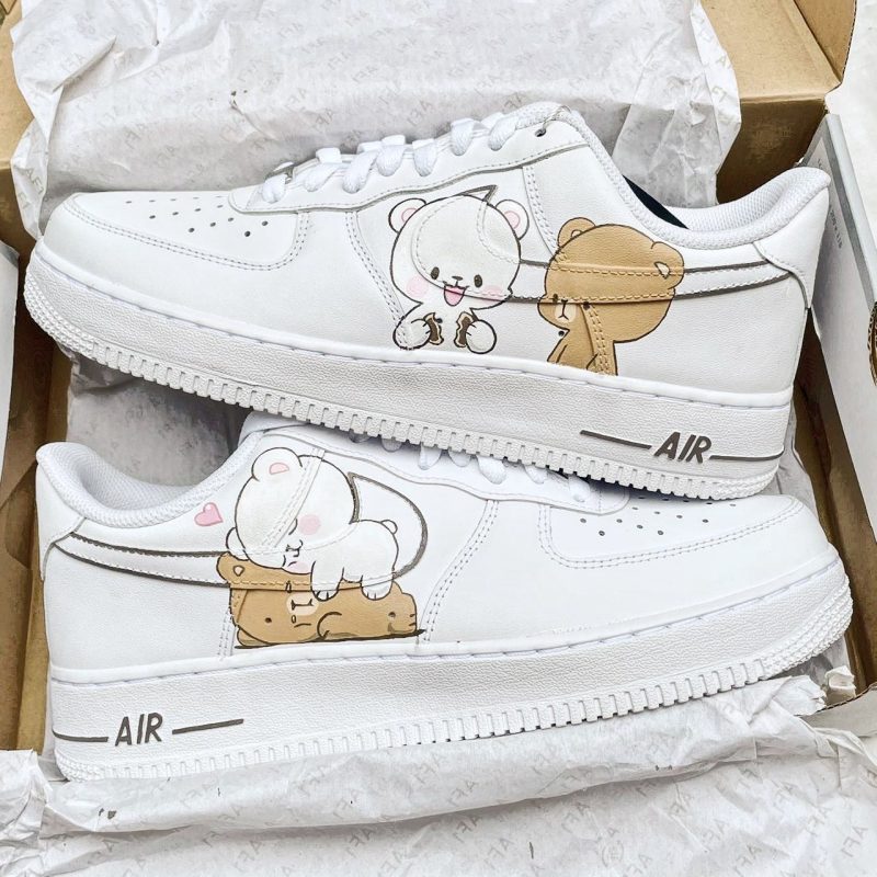 Milk & Mocha Air Force 1 Custom
