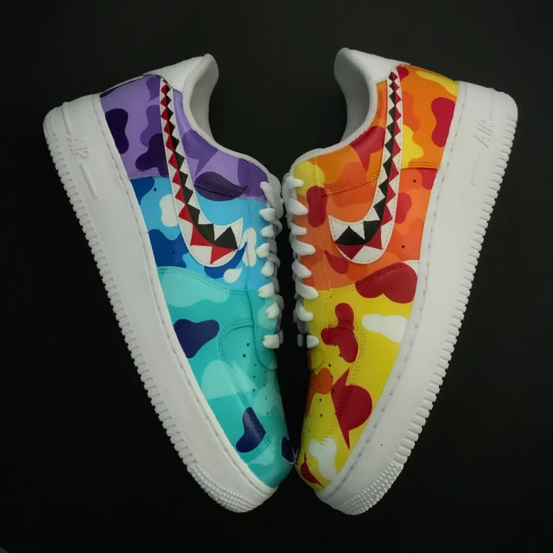 Mismatched Bape Air Force 1 Custom - Image 2