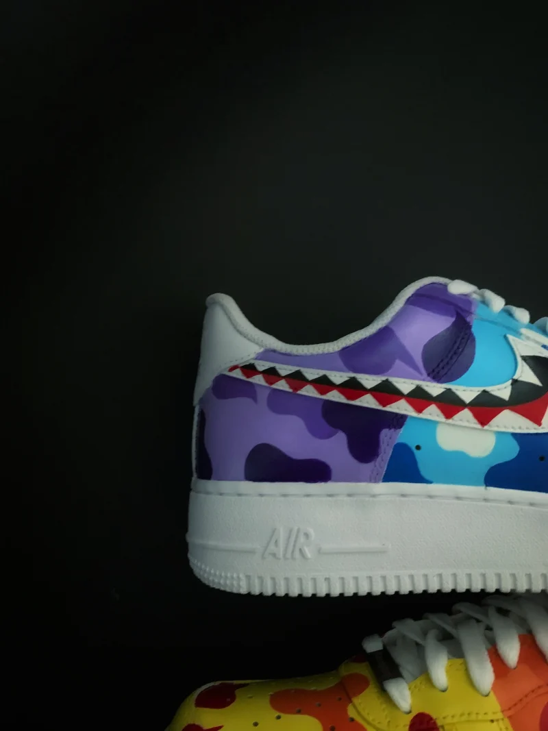 Mismatched Bape Air Force 1 Custom - Image 3
