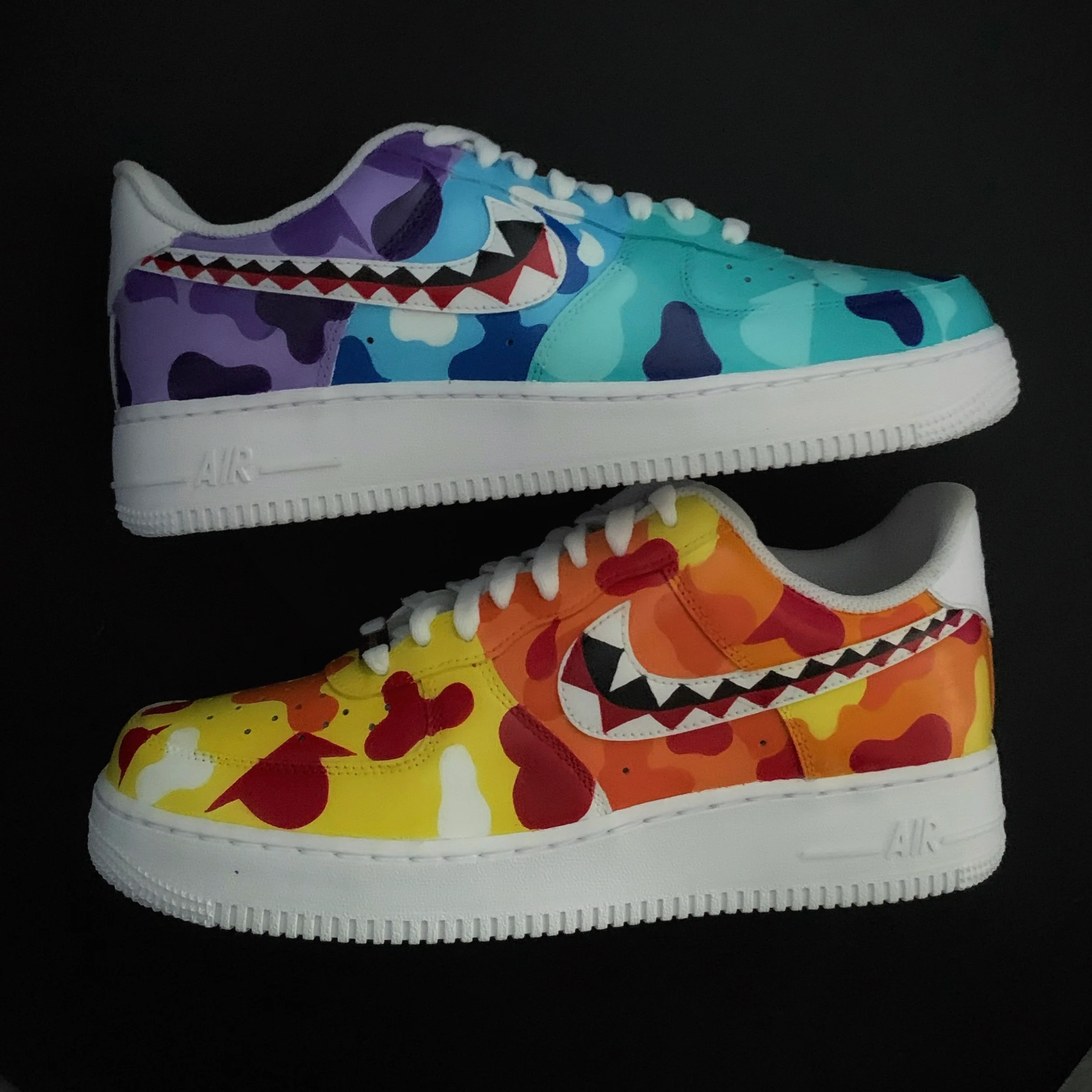 Mismatched Bape Air Force 1 Custom
