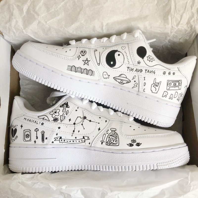 Monochrome Grunge Air Force 1 Custom - Image 2
