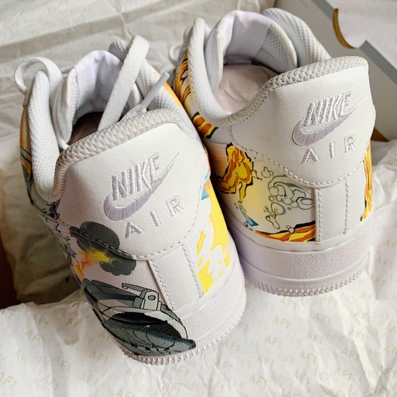 My Hero Academia x Demon Slayer - Todoroki x Bakugo x Yoriichi x Tanjiro Air Force 1 Custom - Image 9