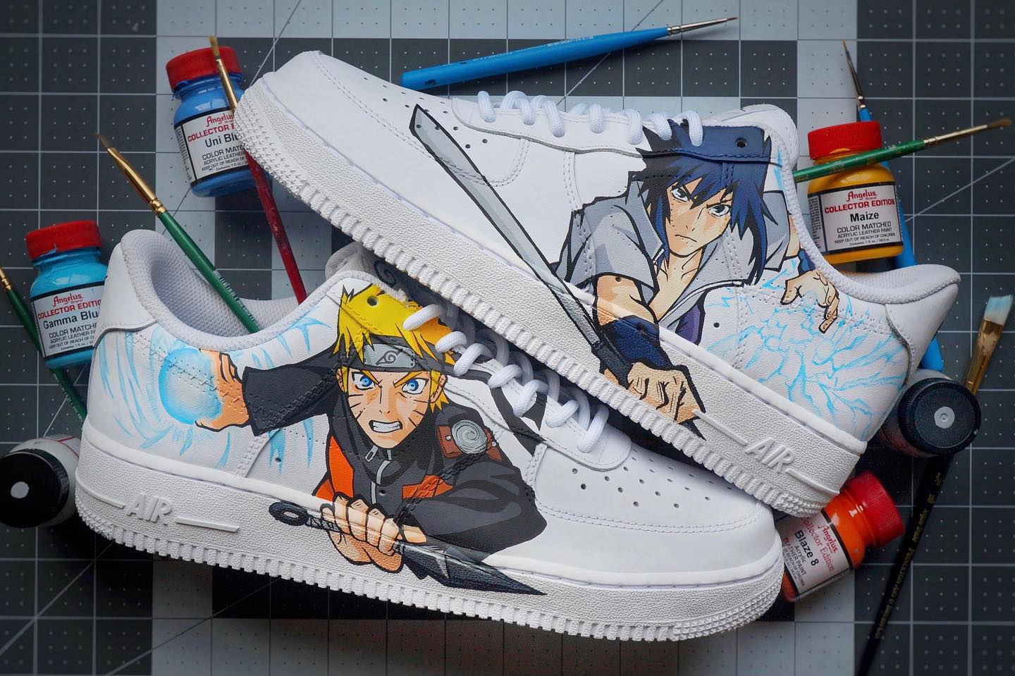Naruto Rasengan x Sasuke Chidori Air Force 1 Custom