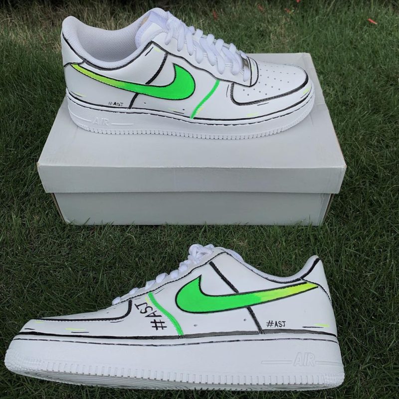 Neon Gradient Air Force 1 Custom - Image 3