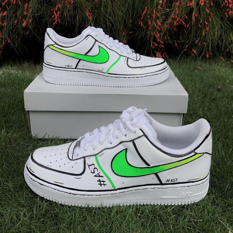 Neon Gradient Air Force 1 Custom - Image 4