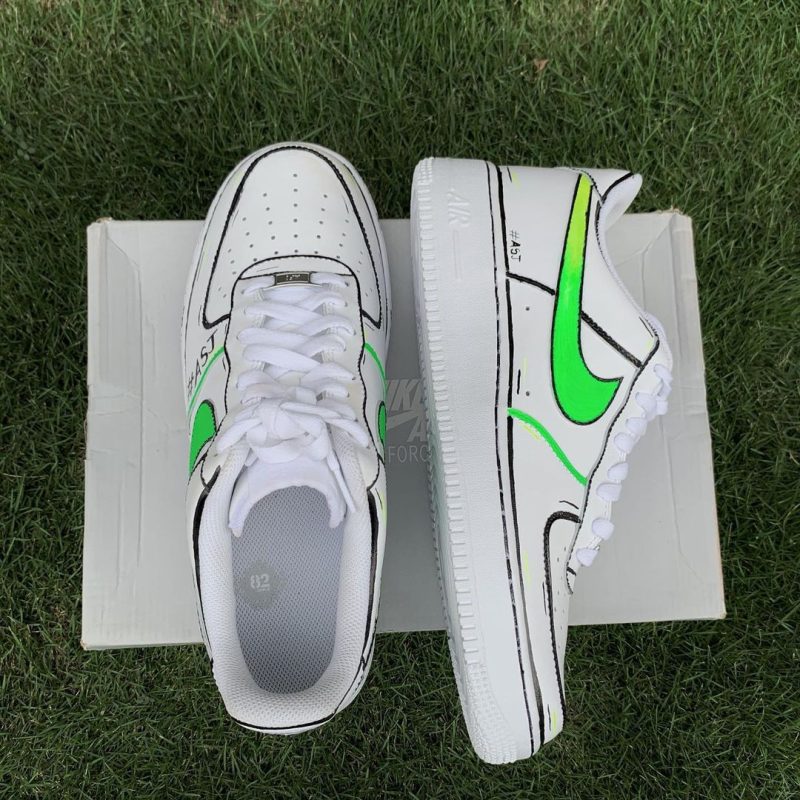 Neon Gradient Air Force 1 Custom - Image 6