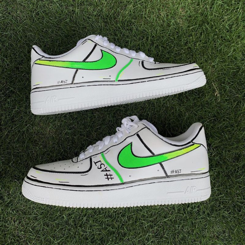 Neon Gradient Air Force 1 Custom