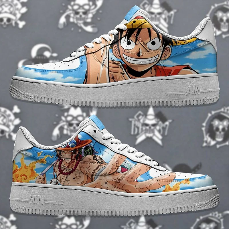One Piece - Ace x Luffy Air Force 1 Custom