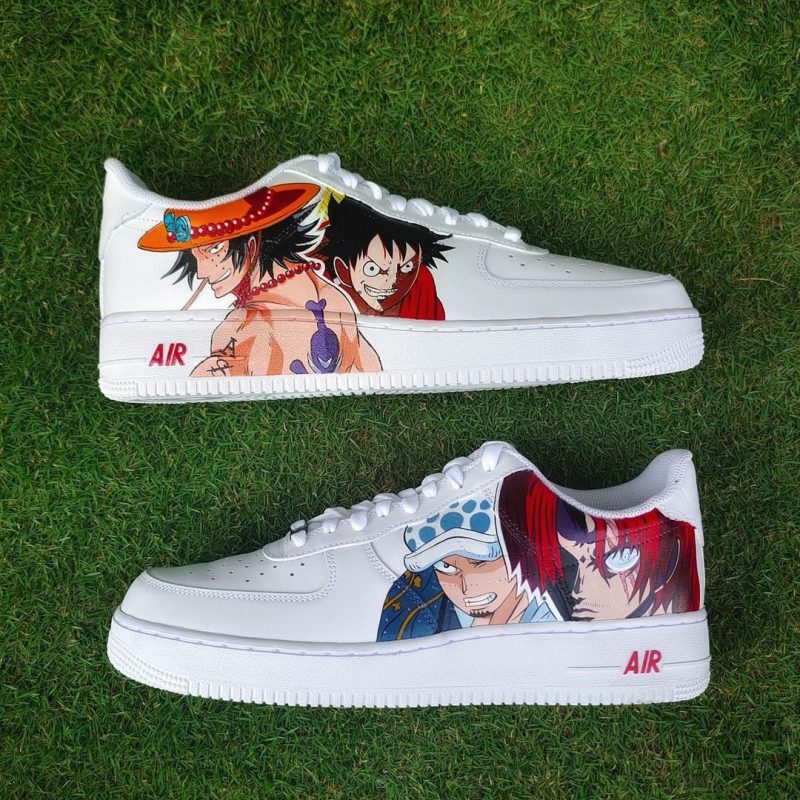 One Piece - Ace x Luffy x Shanks x Law Air Force 1 Custom